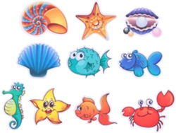 Juego de 30 pegatinas antideslizantes con estampado animal para ducha, diseño oceánico, baño, PVC. Slowmoose