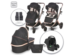 Carrito de bebé Trio GLORY hasta 22 Kg de LORELLI Black Diamond