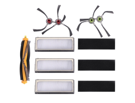 Para ecovacs deebot 8 pack (3x filtro + 4x escova lateral + 1x escova principal)