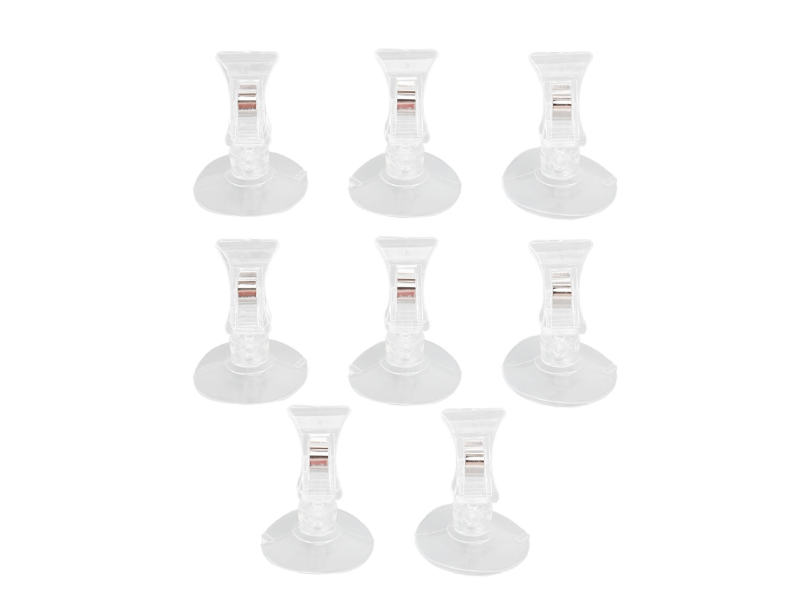 8pcs Clips De Vácuo Com Apoio Para Salão De Unhas Supermercado Casa Banheiro De Fixação Fácil E Anti-deslizante