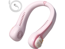 Ventilador De Cuello (rosa) | Tres Velocidades Ajustables | Sin Aspas | Usb | Refrigeración Potente