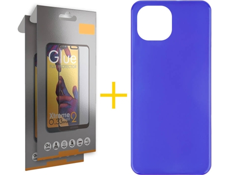 Kit Funda + 2 Protectores de Pantalla Apple iPhone 13 SKYHE Liso Azul