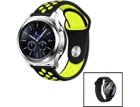Correa + Protector de Hydrogel PHONECARE SportyStyle Huawei GT2 Pro 46mm Negro y Verde Fluorescente