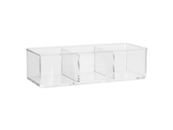Caja de Algodón Selena de 3 Compartimentos Transparente 5 FIVE SIMPLY SMART