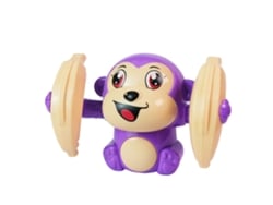 Bjww - Juguete inspirador de mono rodante para la educación infantil temprana - Mono volador con bordes suaves para bebés y niños - Morado
