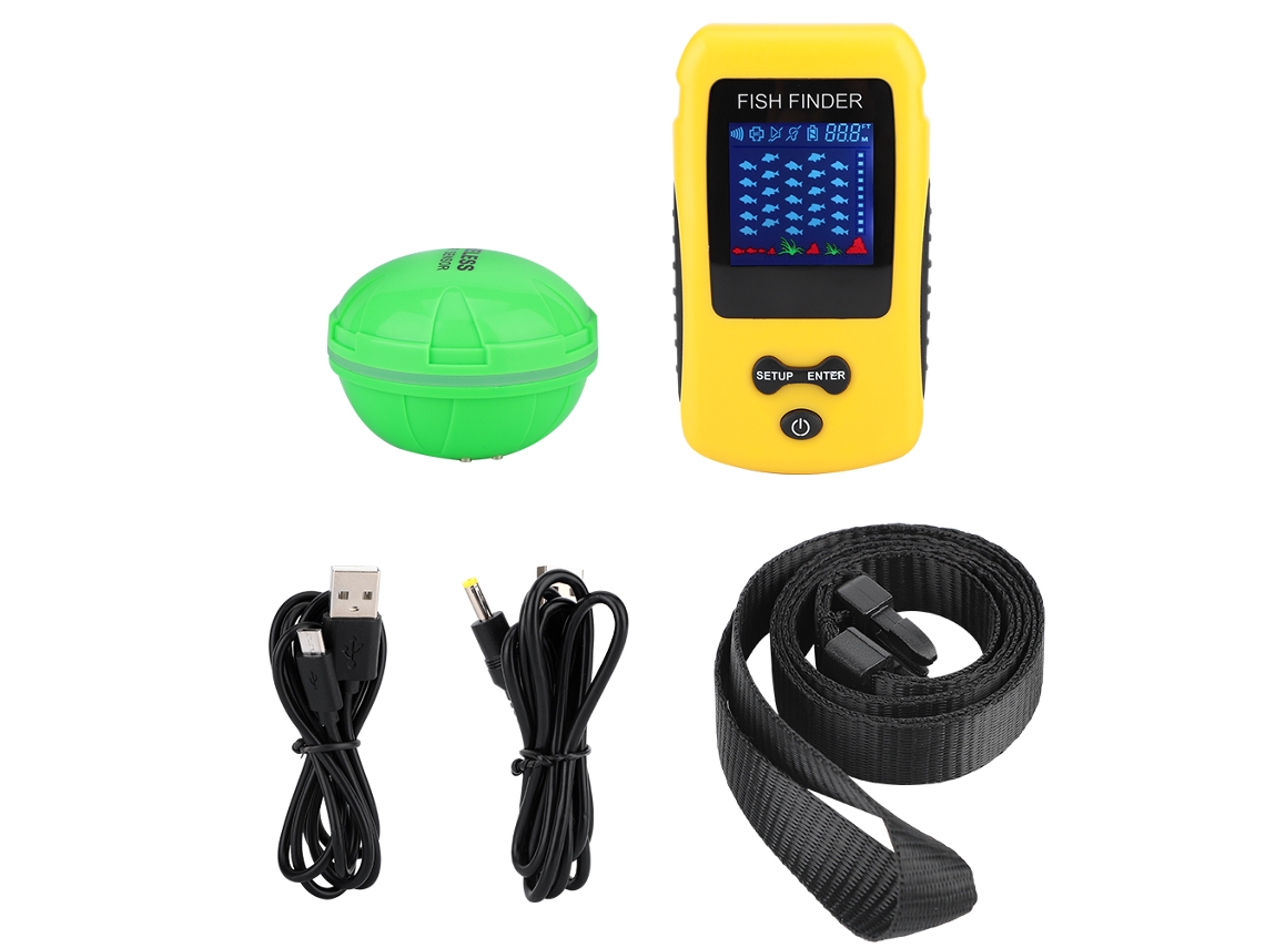 Sonar eléctrico portátil, inalámbrico e impermeable para pesca. Accesorio para buscador de peces.