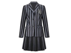 Disfraz De Wednesday Addams Para Cosplay, Uniforme Escolar De La Academia Nevermore Para Adultos Y Niños, Niño M (sin Peluca)
