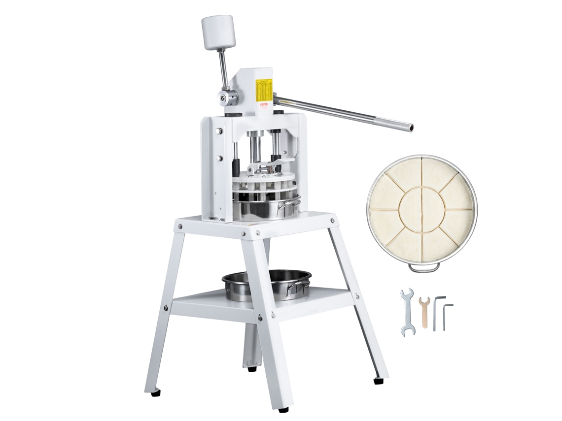 VEVOR Divisor de masa manual, 10 piezas, cortador de masa con prensa manual, máquina para hacer pan para panadería