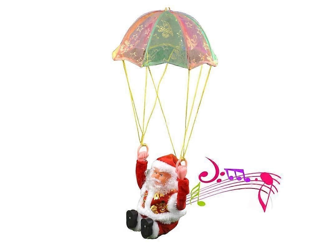 Decoración Navideña Con Juguete De Papá Noel En Paracaídas: Regalo De Navidad Y Año Nuevo Para Niños.