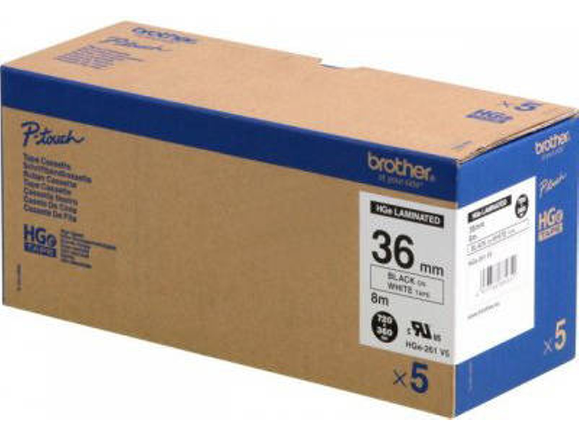 Cinta para Etiquetadora BROTHER HGE261V5