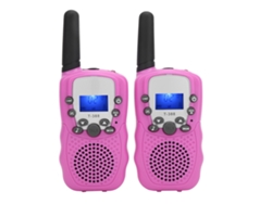 Ats-2pcs Walkie Talkie Para Niños Con Pantalla Lcd Portátil Regalo De Cumpleaños Año Nuevo Rosa