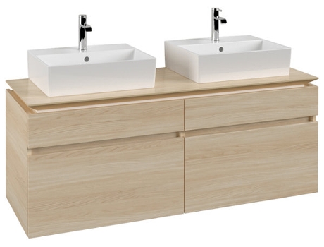 Mueble de tocador Villeroy &amp Boch Legato B669 1400x550x500mm 2 lavabos