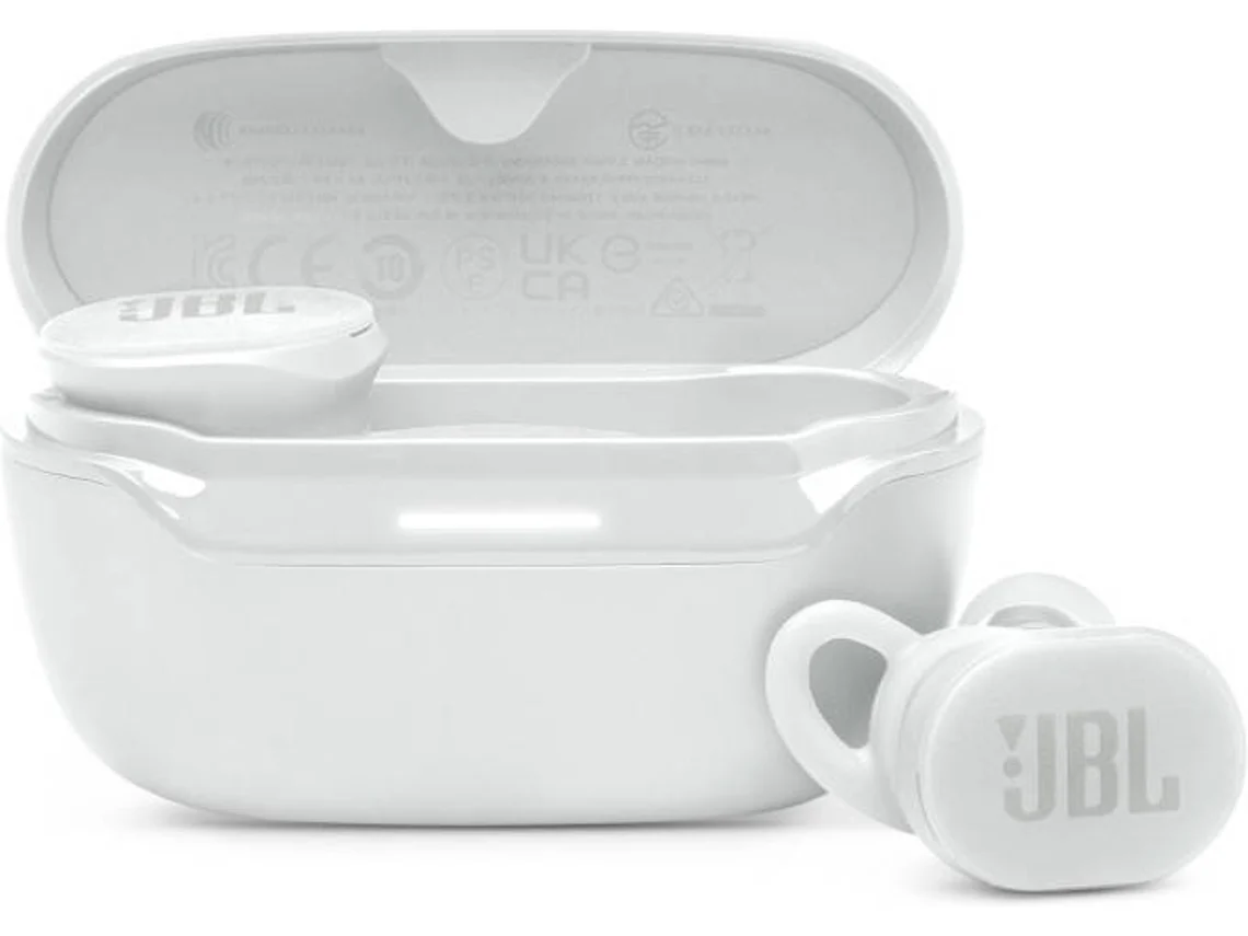 Auriculares Bluetooth True Wireless JBL ENDURACE RACE 2 B (In Ear - Micrófono - Noise Cancelling - Blanco)