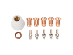 12 Peças Conjunto De Eletrodos 52582 Bicos 51313 Tampa Protetora 60432 Anel De Vórtice 60028 Para Tocha De Plasma Pt 60 Ipt 60 Ipt 40 Pt40