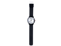 Reloj Analógico De Silicona Con Movimiento De Cuarzo Y Dial Redondo Para Hombre (blanco)