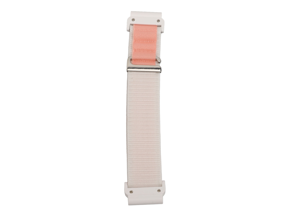 Correa De Nailon De 22 Mm Para Fenix 5 6 7 Forerunner 965 955 Epix 2, Ajustable, Blanca Y Rosa.