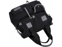 Bolsa De Nylon Preta Com Grande Capacidade De Armazenamento, Bolsa De Ombro Para Mulheres E Mães Em Viagens.