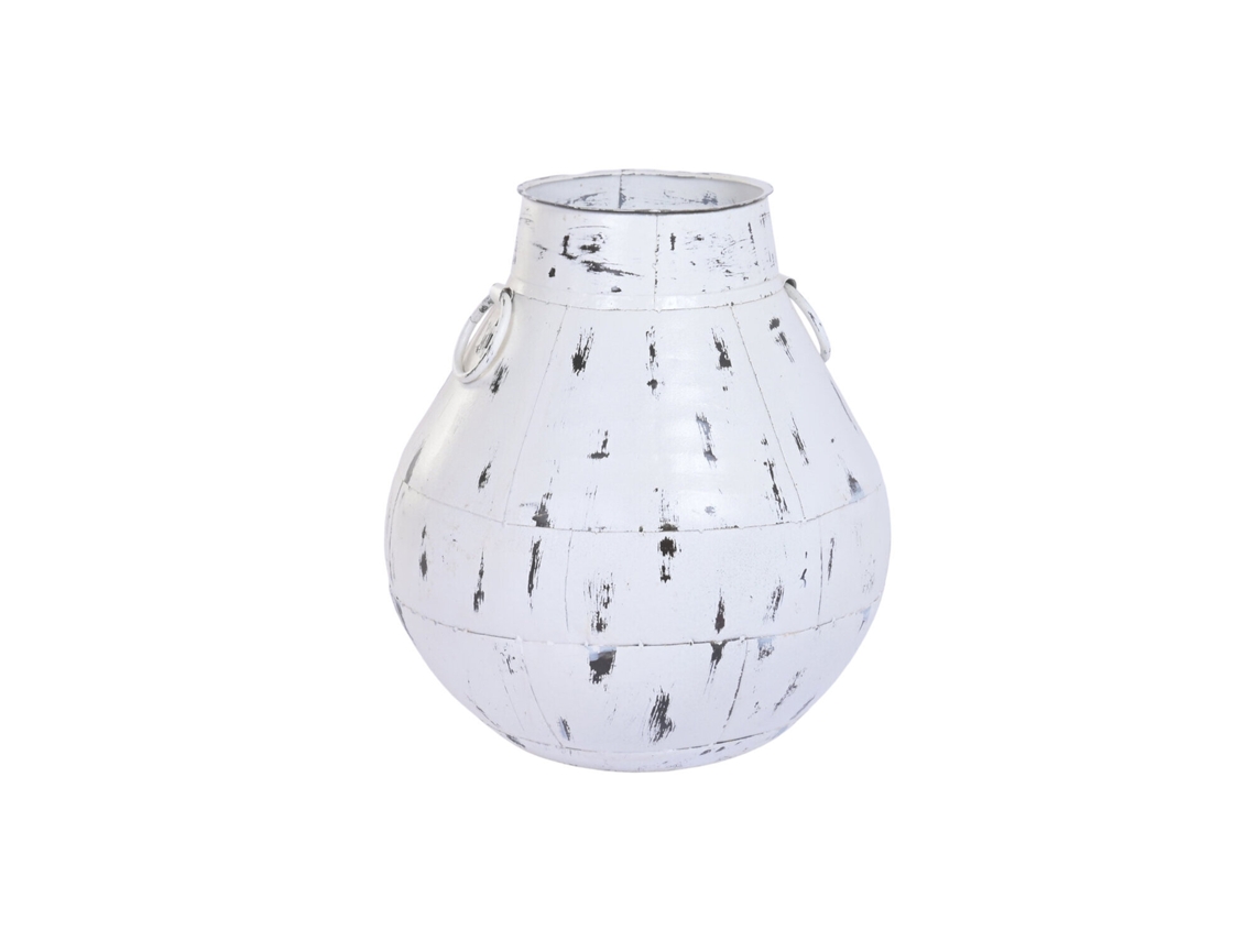 Anfora Hierro Decape Blanco 55x55x64cm