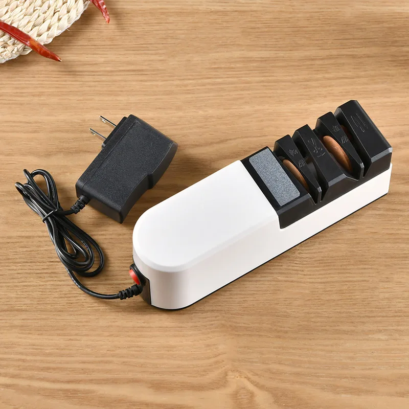 Afilador de cuchillos y tijeras eléctrico profesional multifuncional y recargable, herramienta de afilado de cuchillos de cocina, accesorio de cocina USB Mdug