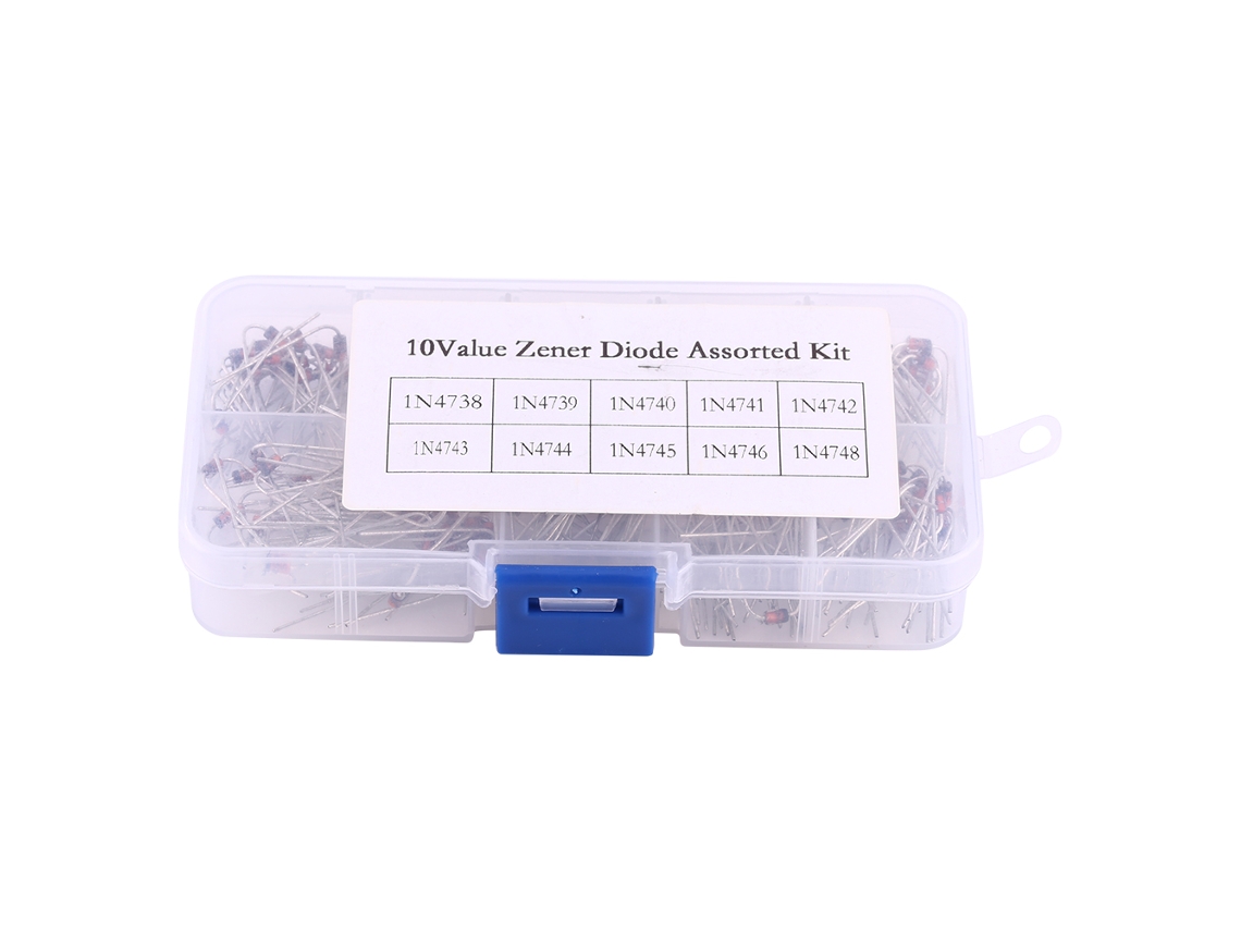 Kit de diodos Zener de 200 piezas, 10 valores, de 1N4738 a 1N4748, regulador de voltaje.