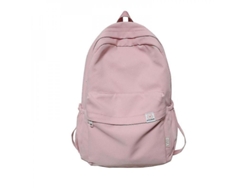 Mochila Mujer Impermeable Nylon Viaje Escolar Adolescentes Color Sólido 20-35l Iku Rosa
