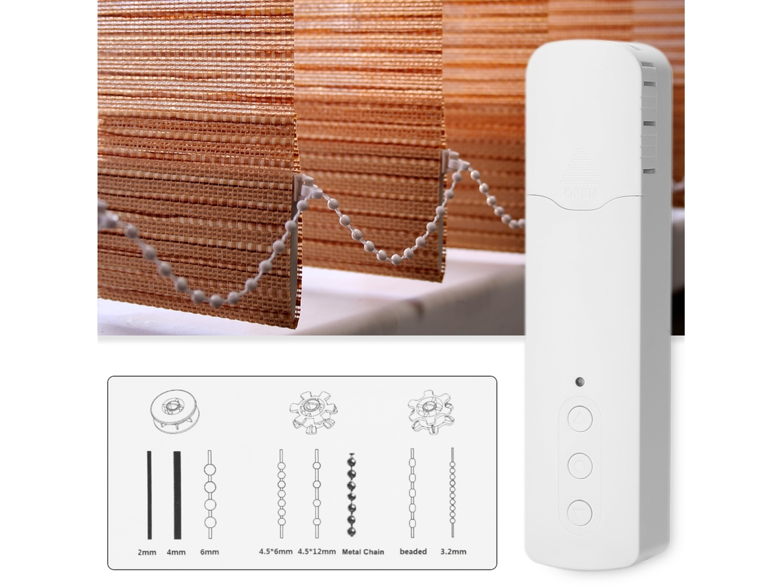 Motor Inteligente Para Cortinas Tuya Wifi Tm616egwt Con Control Por Voz Mediante Aplicación Alexa Para El Hogar O El Hotel (modo Silencioso).