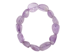 Pulsera Ajustable De Amatista Con Cristales Naturales Para Cumpleaños Y Celebraciones.