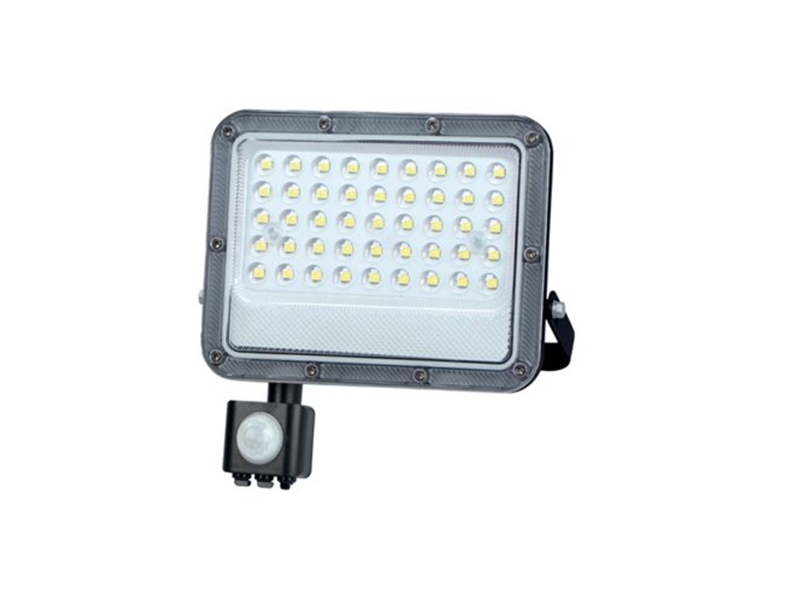 Proyector Aluminio Led Belinta Con Sensor 50w 6500k Ip65 Negro