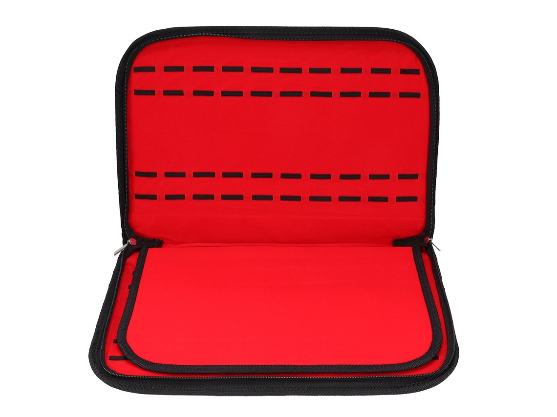 Caja De Almacenamiento Para Relojes Con 20 Compartimentos, Flocada En Pu, Con Cremallera, A Prueba De Polvo.