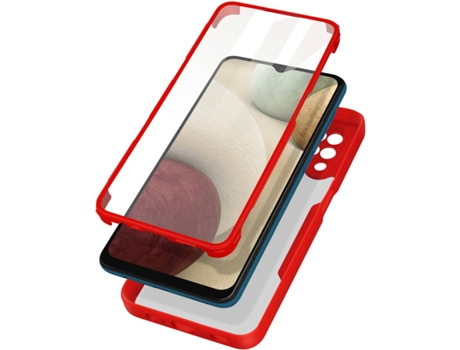 Carcasa Samsung Galaxy A12 AVIZAR Protección 360° Rojo