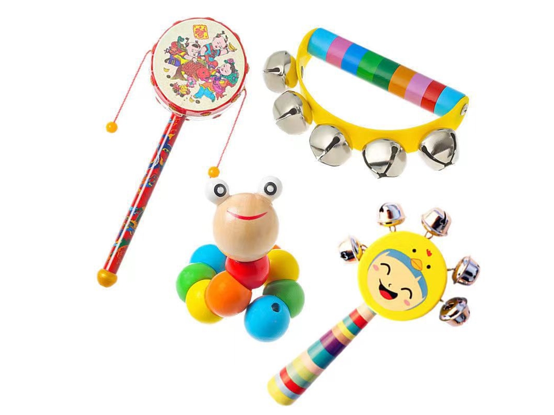 Juego De Sonajeros De Madera Para Bebé, 5 Piezas, 6-12 Meses, Desarrolla La Huella Del Pie Czhhmart