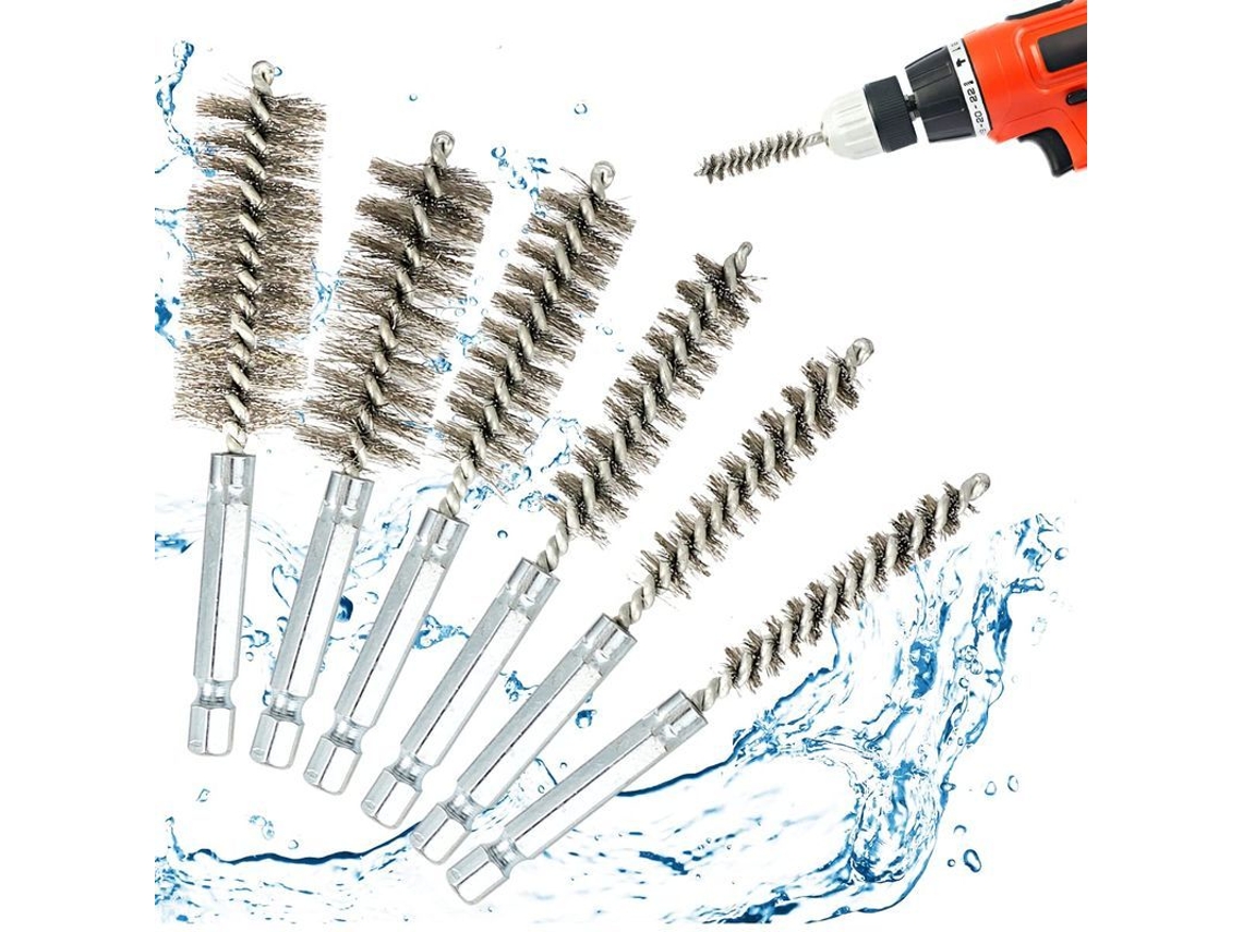 2026-set De 6 Cepillos Limpieza Acero Inoxidable Para Taladro Martillo (8mm,10mm,12mm,15mm,17mm,19mm)