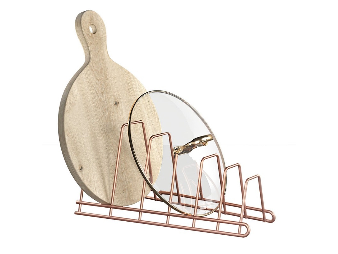 Soporte De Bandejas/Tapas 6 Huecos Cricket Serie Copper Polytherm Copper Cobre