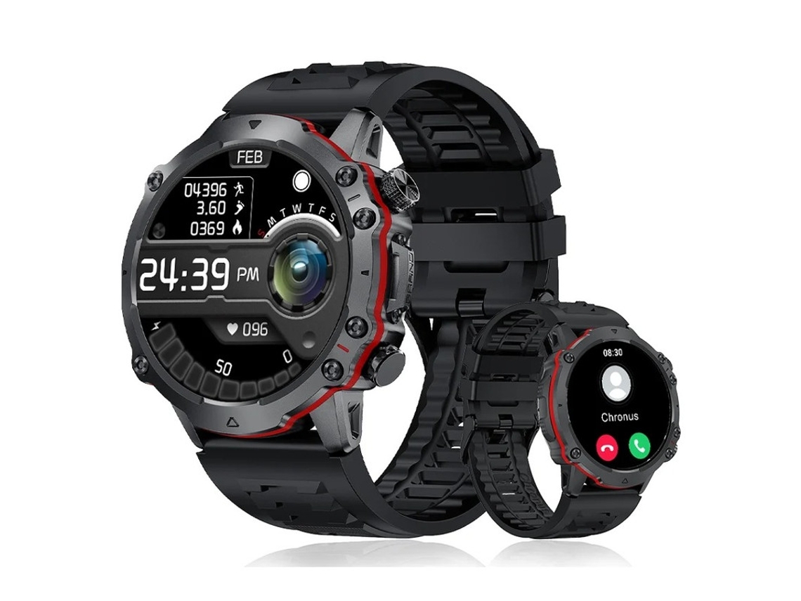 Reloj inteligente Fw09 de titanio de grado militar para hombre, color negro, Yizhood