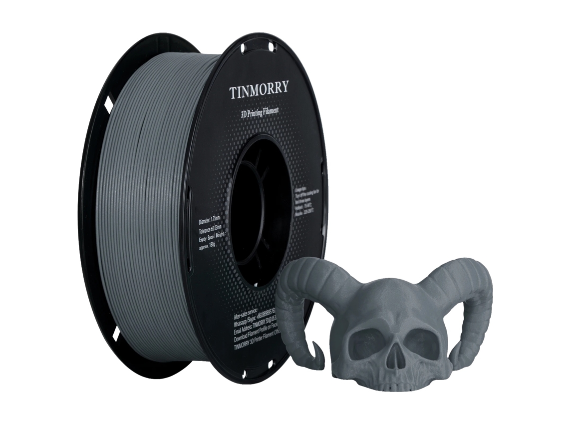 Filamento para impresora 3D, PETG con refuerzo de fibra de vidrio, alta estabilidad dimensional, PETG GF gris OEM