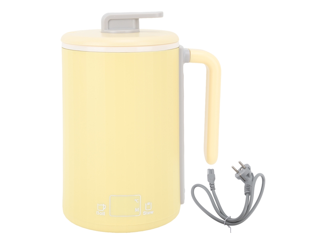 Hervidor Eléctrico, Calentamiento Rápido, Control Inteligente, Seguridad, Sistema Anti-secado, 450 Ml, Acero Inoxidable 304, Amarillo, Enchufe Europeo, 220 V.