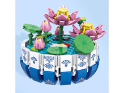 Ats-kit De Bloques De Construcción Para Niños Con Flor Y Maceta Tradicional Juguete De Ensamblaje Para Educación Temprana