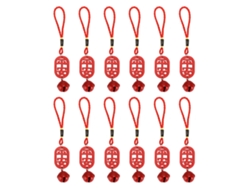12 Piezas De Colgantes De Campana De Madera De 15,5 Cm, Decorativos, Estilo Retro Navideño Para Puerta O Hogar.