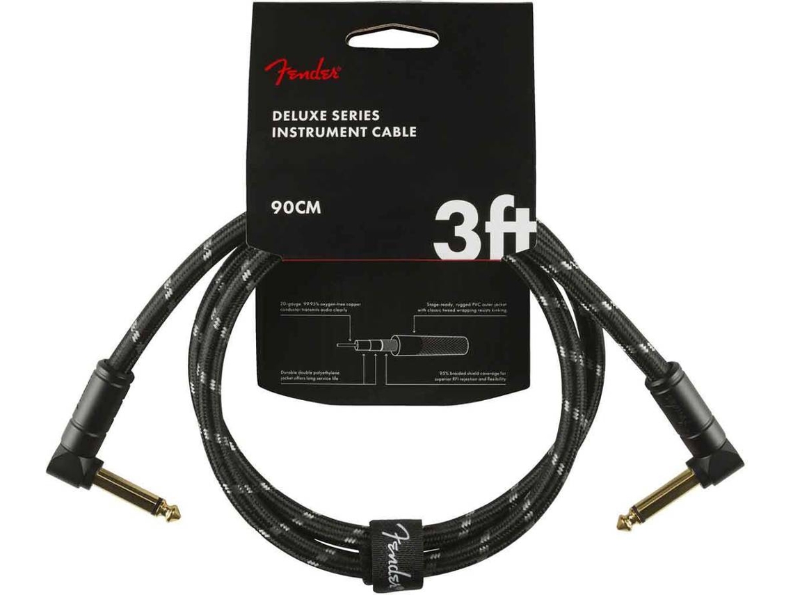 Cable para Instrumentos FENDER Deluxe Series Jack/Jack Black Tweed (0,9 m)