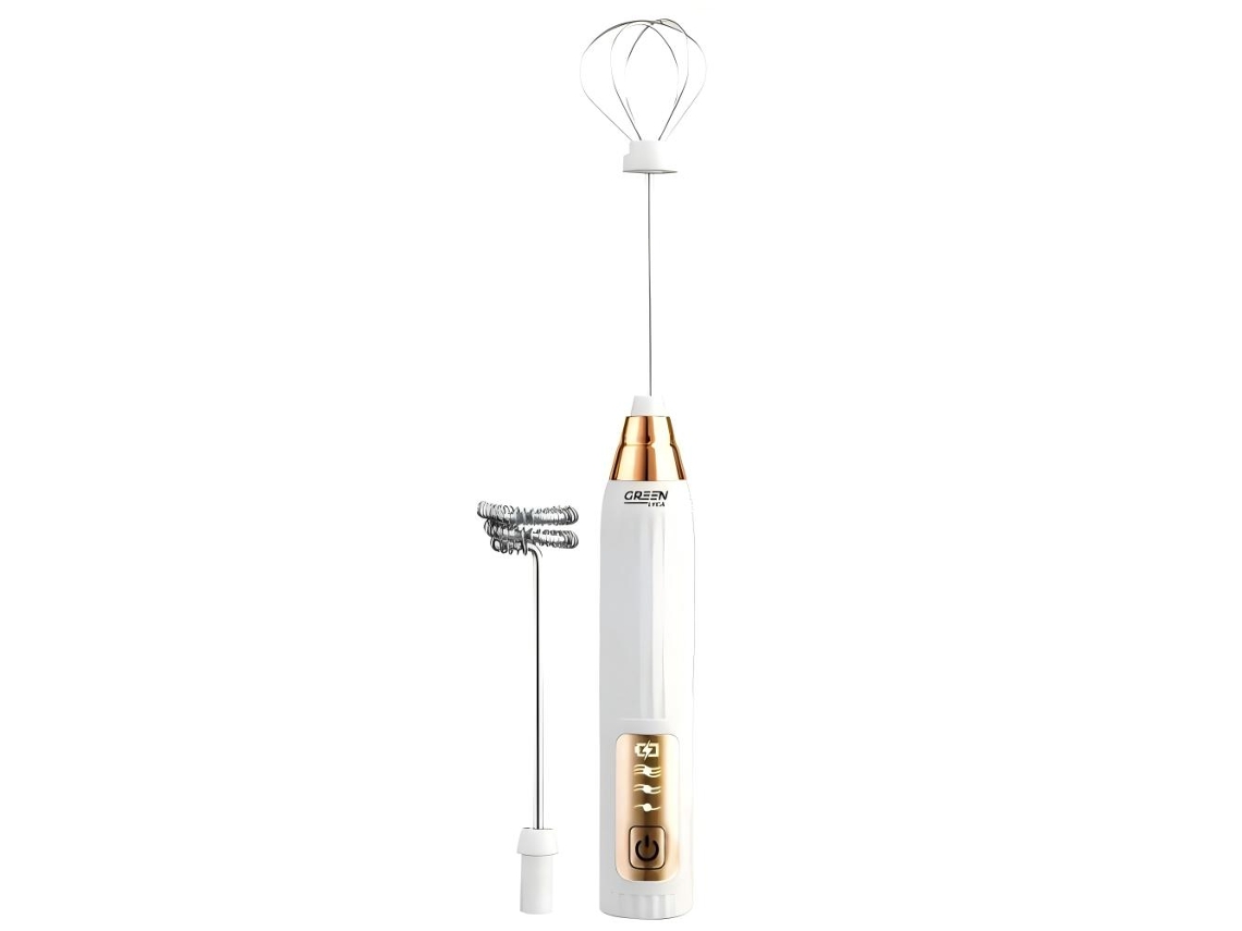Espumador de leche portátil, utensilio para espumar y mezclar leche para café en casa, 3 velocidades ajustables. PAPRIKA