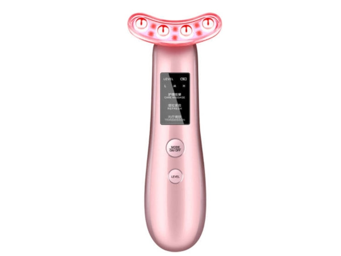 Masajeador eléctrico para ojos y rostro, reafirmante, antiarrugas, antiedad, color rosa Chennnls