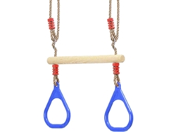 Anillas De Gimnasia De Madera Para Niños, Columpio De Exterior, Capacidad De 120 Kg, Multifuncional