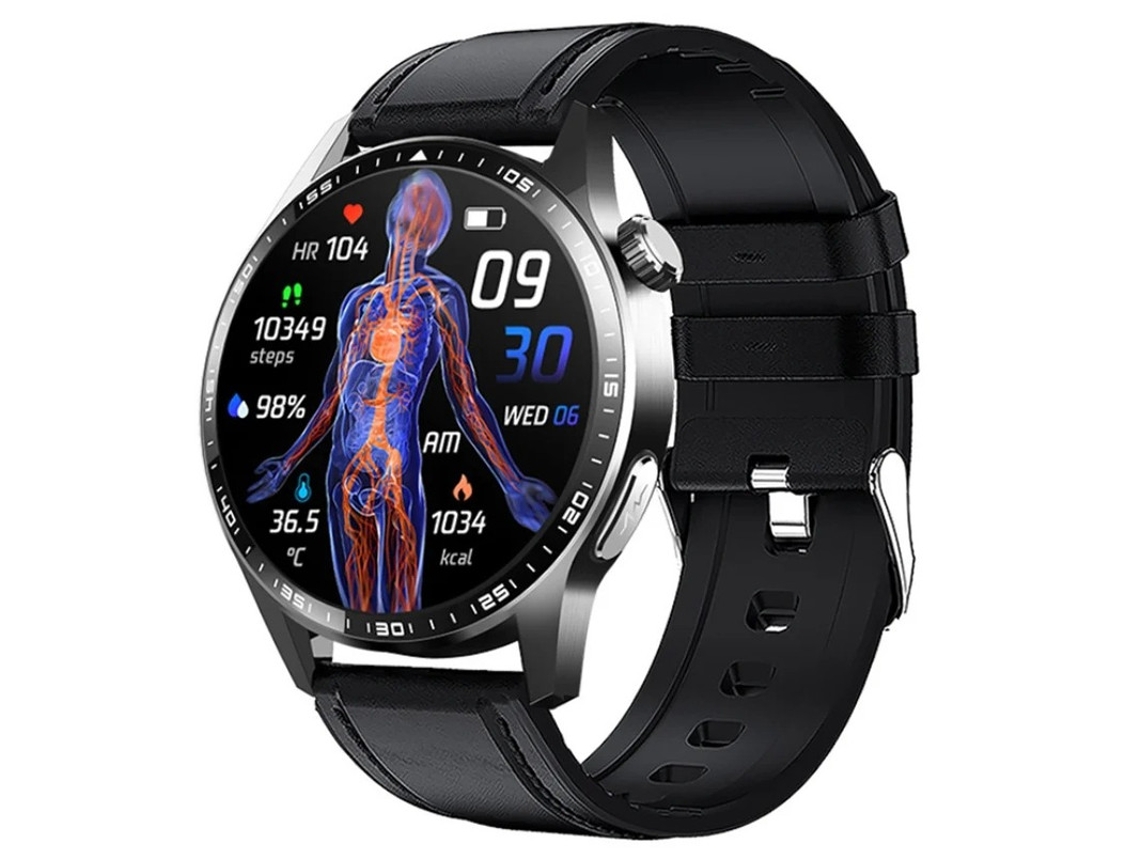 Reloj inteligente con monitorización de estrés, ECG, glucosa en sangre, ácido úrico, llamadas Bluetooth, función SOS y modos de deportes electrónicos. Yizhood