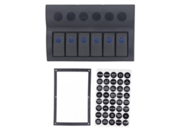 Panel De Interruptores Eléctricos De 6 Vías Con Led Azul, Protector De Sobrecarga Precableado Para Barcos Y Caravanas Dc12v 24v
