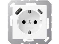 Toma Schuko con USB tipo AC A1520 15cawwm Jung (a1520 15cawwm)