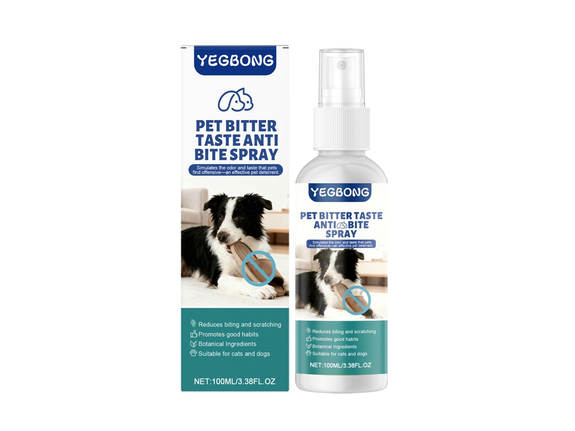 Espray anti-mordeduras para mascotas.