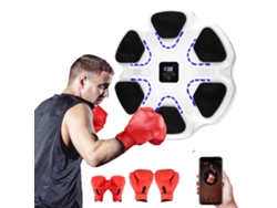Máquina de boxeo, conectividad Bluetooth, pantalla LED, color blanco
