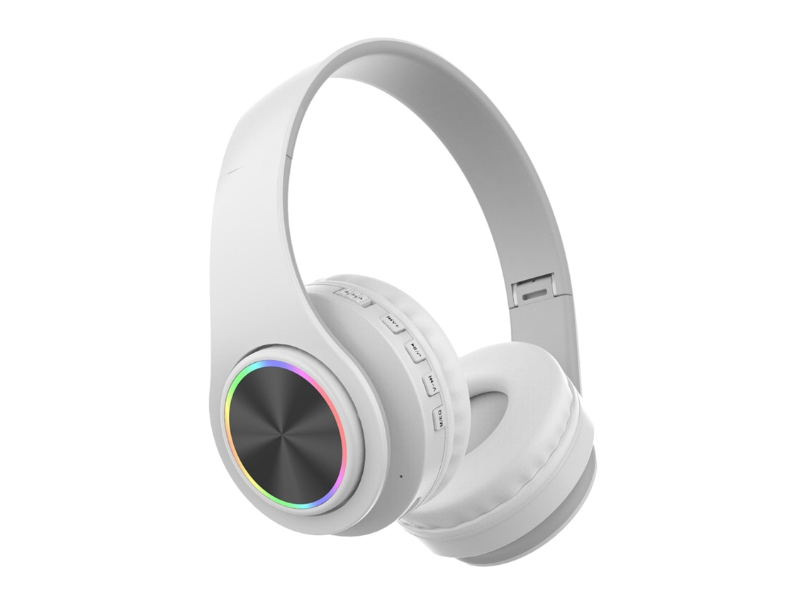 Auriculares Auriculares Inalámbricos Bluetooth Auriculares Gaming Con Luces Rgb Y Micrófono Blanco