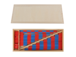 2026-varillas Numéricas Pequeñas Montessori Para Matemáticas, Material Educativo De Aprendizaje Temprano, Azul Y Rojo
