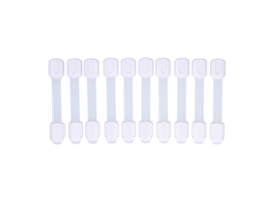 10 Cerraduras De Seguridad Ajustables Para Armarios, Cajones Y Refrigeradores De Bebés, Color Blanco.